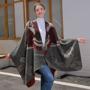 Chal Poncho Para Mujer - Suave, Oversize Con Flecos | Para Noche, Boda, Viaje | Talla Única 160x128 Cm