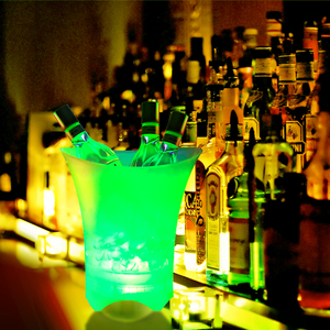 5L có thể gập lại dẫn ánh sáng Xô đá 7 màu thay đổi rõ ràng acrylic nhựa cho bên rượu bia cho rượu sâm banh mát - Product Image 5