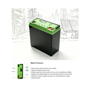 Station d'alimentation pour le camping 460Wh LiFePO4, générateur solaire, entrée PV 18V, sorties DC 12V, affichage numérique USB, extérieur - Product Image 2