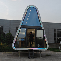Casa Contenedor de Acero de Dos Pisos, Alojamiento Triangular, Entrada a Punto Turístico, Campamento, Habitación de Hotel al Aire Libre, Móvil