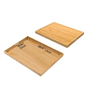 Cross-border bamboo kitchen <b>stove</b> cutting board, multi-purpose reversible tray, large capacity spice storage box - Product Image 5