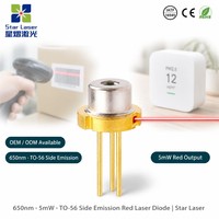 Diode laser rouge SL6505NPG 650nm 5mW à émission latérale TO-56 pour capteur PM2.5 et scanner de codes-barres