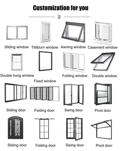 Maßgefertigte Aluminium-Legierung Thermisch Getrennte Doppelverglaste Gehärtete Glas-Falttüren Bi-Fold-Fenster Asiatisches Design - Product Image 6