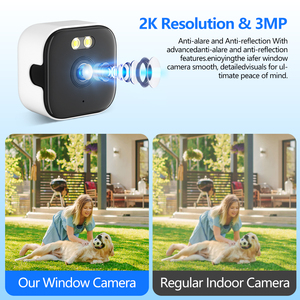 กล้องวงจรปิดรักษาความปลอดภัยหน้าต่างในอาคาร 2K แบบมีสาย รองรับ WiFi 2.4G&<span class=keywords><strong>5G</strong></span> กล้องในอาคาร มองเห็นภาพสีในเวลากลางคืน ตรวจจับความเคลื่อนไหวของมนุษย์ - Product Image 2