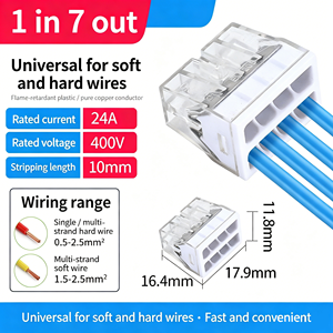 Bloc de terminaison à connexion rapide, connecteur de fil transparent, joint de raccordement universel pour l'amélioration de l'habitat, câblage d'éclairage LED - Product Image 6