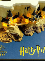Post-it créatif 2026 avec éclairage LED, modèle Château de Poudlard style Harry Potter, bloc de construction 3D