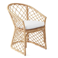 Fauteuil de jardin en rotin tressé moderne, chaise longue de luxe pour le loisir