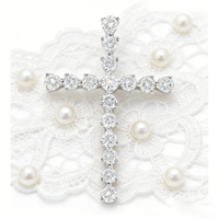 Collier pendentif croix unisexe personnalisé en argent plaqué or 10K/14K/18K avec zircon de laboratoire qualité VS, luxe classique, cadeau de fiançailles