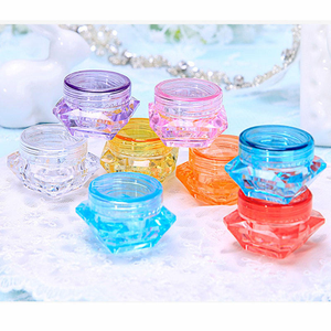 กระปุกบรรจุภัณฑ์เครื่องสำอางพลาสติกใส PS สำหรับครีมทาหน้า พร้อมฝาปิด สำหรับใส่แป้งฝุ่น อายแชโดว์ กลิตเตอร์สำหรับเล็บ - Product Image 1