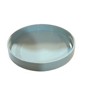 Handmade Lacquer <b>Tray</b> Glossy Finish Round Wooden Serving <b>Tray</b> For Ottoman Coffee <b>Table</b> Decorative <b>Bed</b> <b>Tray</b> For Home And Office - Product Image 1