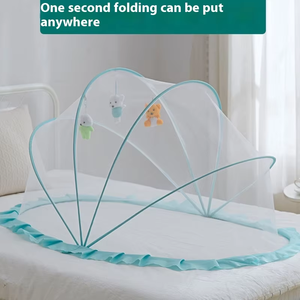 Zanzariera per <span class=keywords><strong>Lettino</strong></span> Neonato, Tenda a <span class=keywords><strong>Baldacchino</strong></span> per Bambini, Copertura Antizanzare Traspirante e Pieghevole per Culla Senza Fondo - Product Image 6