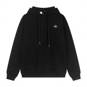 Sweat-shirt à capuche zippé décontracté en coton épais de marque AL, coupe ample, en tissu éponge, chaud et coupe-vent, avec lettrage, collection automne, vente chaude pour le commerce extérieur - Product Image 5