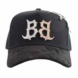 หมวกแก๊ปทรงเบสบอลคุณภาพสูง สีโครเมียมโรสโกลด์ บุผ้าซาติน ลาย LOOK at <span class=keywords><strong>ME</strong></span> พร้อมโลโก้สั่งทำพิเศษ - Product Image 4