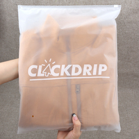 Sac Zippé Givré Personnalisé Vente Chaude pour T-shirts Imprimés avec Logo – Sacs d'Emballage Plastique Givrés à Fermeture Éclair pour Vêtements