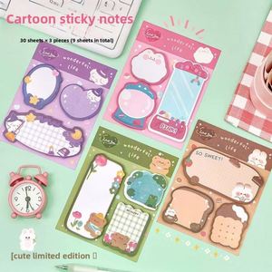 Kawaii Self-Adhesive Sticky Notes <b>Memo</b> <b>Pad</b> for Office or School Use for Gifts Promotions 100*130mm 3pad*20sheets - Product Image 3