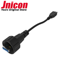 Connecteur femelle Jnicon M19 IP68 étanche USB 2.0 3.0 avec capuchon de protection