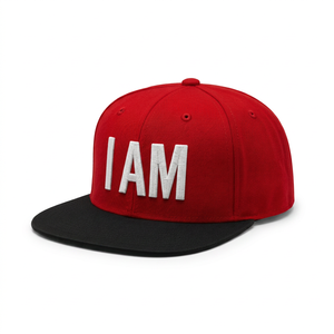 Wholesale High Quality 6 Panel Custom Embroidery Snapback Hat Red Black Two Tone <b>Flat</b> Brim Hip Hop Baseball <b>Cap</b> for <b>Men</b> Women - Product Image 1