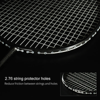 Raquette de badminton en carbone tissé, raquette de badminton entièrement en carbone tissé