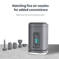 Mini pompe à air portable d'extérieur rechargeable par USB, petite pompe à air sans fil rapide CE 4000Pa avec câble Type-C pour une utilisation dans divers contextes