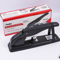 Agrafeuse de bureau Foska de qualité supérieure, promotionnelle, robuste, en métal, grande capacité, bras long, antidérapante, avec agrafes