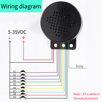 DY-B01 Lecteur MP3 vocal 5-35VDC déclenché par un signal de commutation, carte de circuit imprimé de qualité industrielle, haut-parleur audio