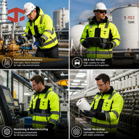 Veste de travail antistatique JIADE pour hommes, veste résistante aux flammes, imperméable, avec bande réfléchissante, pour la pétrochimie, la fabrication industrielle