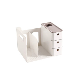 Organisateur de bureau pour étudiants en design de mode, boîte de rangement pour livres et documents, étagère de bureau, support de livres - Product Image 1
