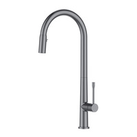 Robinet de salle de bain contemporain en laiton de bonne qualité avec douchette extractible noir