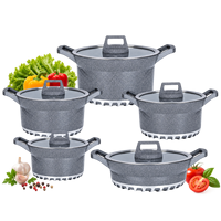 Ustensiles de cuisine de haute qualité, ensemble de 10 pièces, ensemble de casseroles en aluminium, ensemble de casseroles antiadhésives