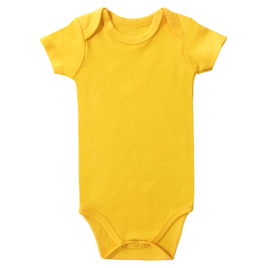 Summer <b>Neutral</b> Baby Clothes Custom Blank Baby Clothes Organic Cotton Short Sleeve Baby Bodysuit - Product Image 6