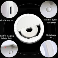 Lampe annulaire portable rechargeable USB de haute qualité pour selfie, caméra vidéo et téléphone portable, avec 36 LED