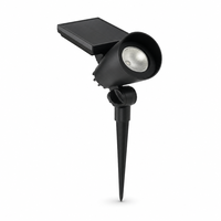 Projecteur solaire de jardin 3000K à LED blanc chaud, sur piquet, pour éclairage paysager de jardin, patio, pelouse et allée