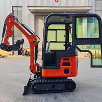 Mini-excavatrice chinoise de 1,2 à 2 tonnes à prix réduit avec moteur Laidong, pompe et moteur haute performance, accessoires en option