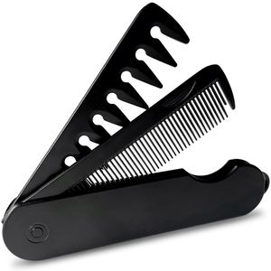 Professional Men's Mustache Styling Comb Wide Tooth Folding Pocket <b>Beard</b> Comb Women Travel 3 in 1 Detangling Hair Comb - Product Image 1