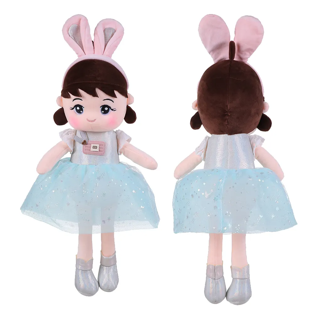 pretty girls custom fashion korean plush doll cheap manufacturer 30cm soft baby doll with princess dress