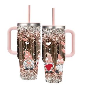 Gobelet isotherme de Noël avec couvercle et paille, cadeau de Noël et de Nouvel An, 40 oz, double paroi, isolation sous vide - Product Image 3