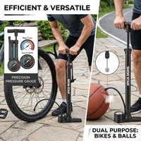 High-Pressure Cycling Hand Inflator Pump Multi-Functional Mini Air Floor Pump for Bicycle Portable Easy Use
