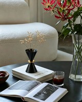 Ornements décoratifs en métal en forme d'entonnoir, couleur or noir, haut de gamme et élégants pour la décoration de table de salon