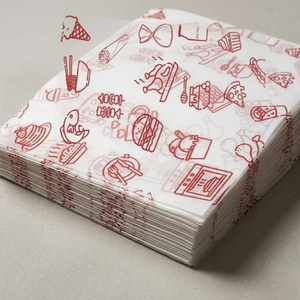 <b>Printed</b> Food Grade Butter Paper Single Side Coated Greaseproof Paper for Food Wrapping Bakery <b>Packaging</b> and Takeaway Use - Product Image 2