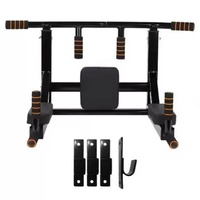 Venta al por mayor de estación de inmersión de fitness de alta resistencia interior gimnasio en casa entrenamiento montado en la pared barra de tracción barra horizontal multifunción para el hogar