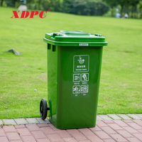 Poubelle Mobile 100 Ltrs Poubelle extérieure Poubelles en plastique avec couvercle et roue