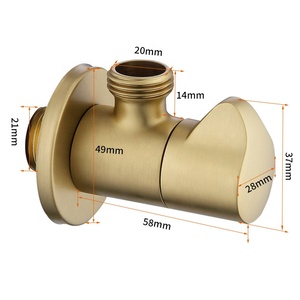 Латунный трехходовой кран для ванной комнаты - Product Image 2