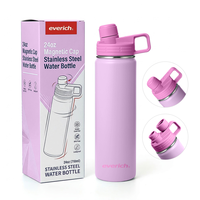 Bouteille d'eau Everich ODM à double paroi isolée sous vide en acier inoxydable 18/8 de 24 oz avec bouchon magnétique, anti-fuite, pour le sport et l'usage quotidien