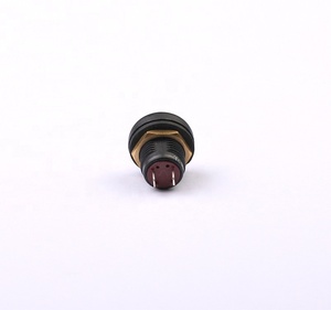 مفتاح زر ضغط 12-3A دائري من النايلون مقاوم للماء قفل مؤقت مفتاح زر ضغط لسيارة السباق - Product Image 2
