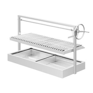 Parrilla de Carbón Multifuncional de Acero Inoxidable con Elevación Manual y Cesta para Cenizas - Product Image 3