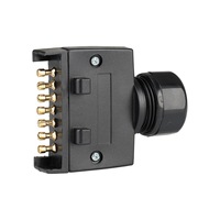 Interface de conversion d'alimentation pour remorque 7 broches de style européen, prise en alliage d'aluminium, connecteur de signalisation pour feux arrière et feux de freinage à 7 trous