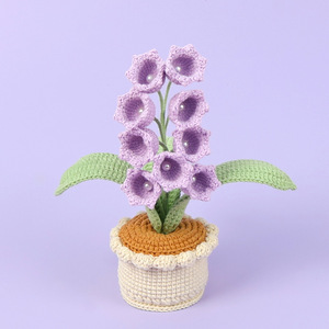 Hand-woven Simulation Flower Lily Tabletop Decoration <b>Friend</b> Birthday Mother's Day Valentine's Day <b>Gift</b> Uionen 1489 - Product Image 6