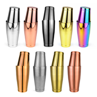 Coctelera Boston de Doble Peso de 850/550 ml (28+18 oz) con Logotipo Personalizado OEM, de Acero Inoxidable 304, para Barman y Mezclador de Cócteles