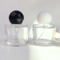 Bouteille en verre d'emballage de parfum cosmétique de forme ronde Offre Spéciale