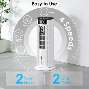 Enfriador de Aire Evaporativo CoamoTrail Tower de 1000 ml con Control Remoto para Uso Doméstico - Product Image 6